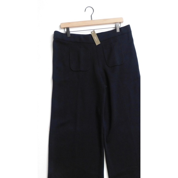 NWT!! J. CREW Sailor Sweater Trouser Tencel Lyocell Blend Knit Solid Black XL - Picture 4 of 16